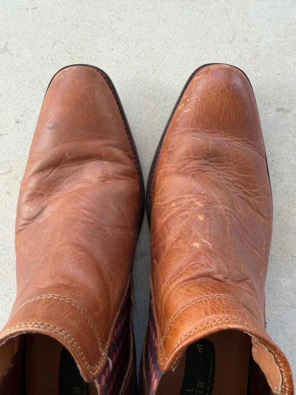 Bull Boxer Brown Leather Ankle Chelsea Boots Men’s Size 9